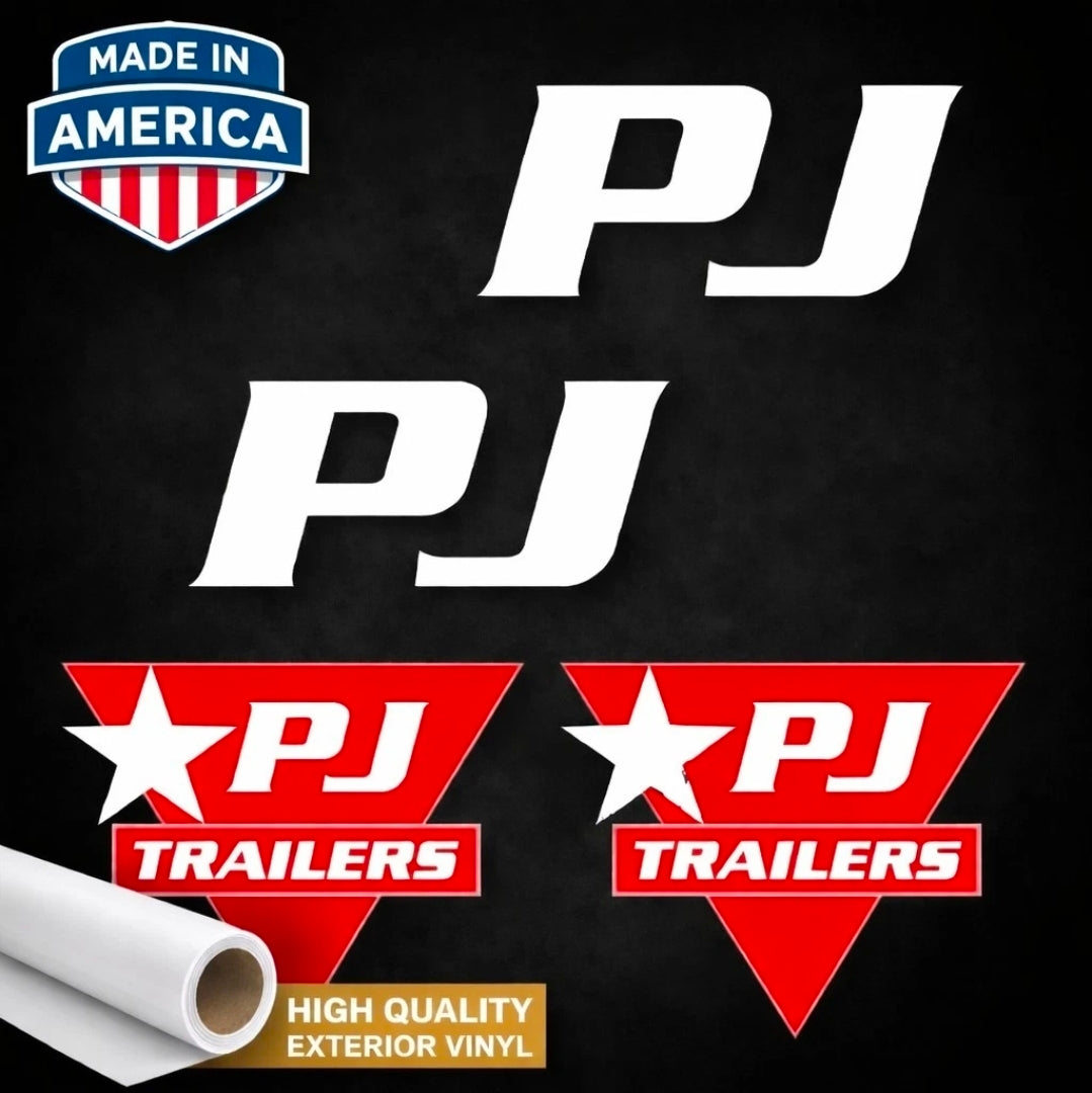Fits PJ Trailer Decal Graphics Kit Trailer - HIGH QUALITY  OUTDOOR 3M VINYL!
