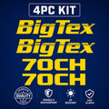 Replacement trailer decals designed to fit Big Tex 70CH