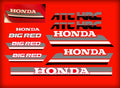 1985 Honda ATC250ES Big Red 11 piece decal kit