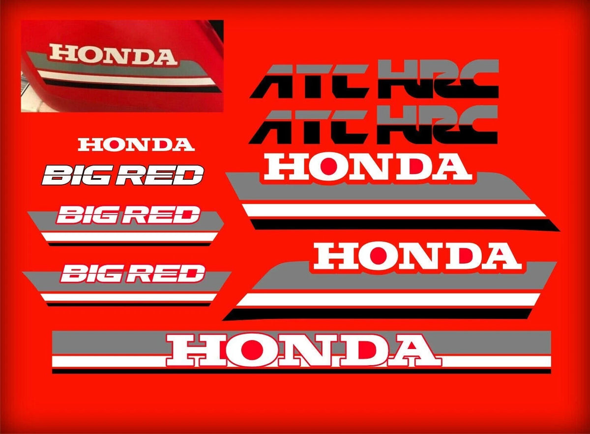 1985 Honda ATC250ES Big Red 11 piece decal kit