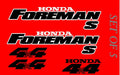 Honda Foreman 450 S decal kit