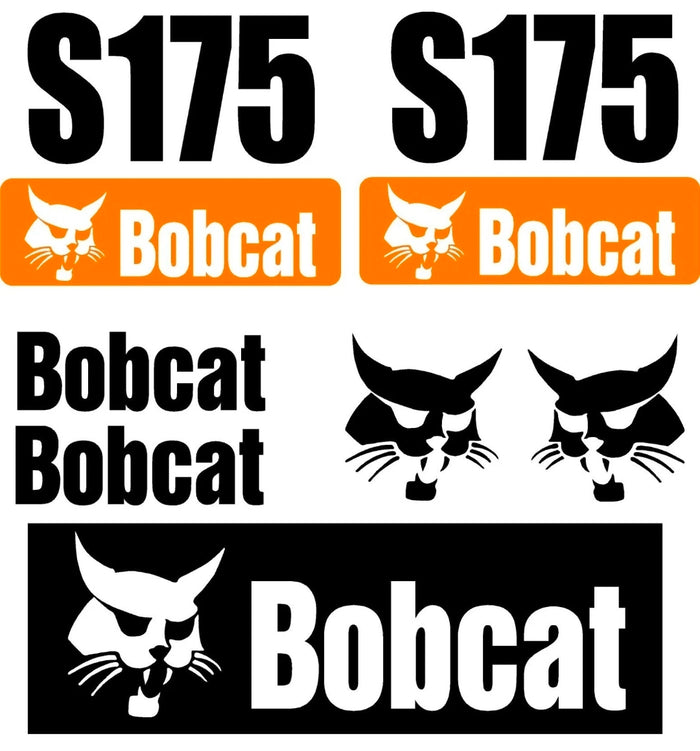 7PC Kit fits Bobcat S175 Turbo Skid Steer Set Vinyl Decal Graphics Sticker -