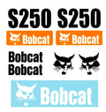 7PC Kit fits Bobcat S250 Turbo Skid Steer Set Vinyl Decal Graphics Sticker -