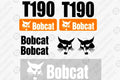 Fits Bobcat T190 Skid Steer Set Vinyl Decal Sticker Graphics