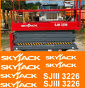 Skyjack SJIII 3226 Scissor Lift Replacement Decal Kit SJ1113226 SJ3226