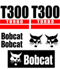 7PC Kit fits Bobcat T300 Turbo Skid Steer Set Vinyl Decal Graphics Sticker Kit