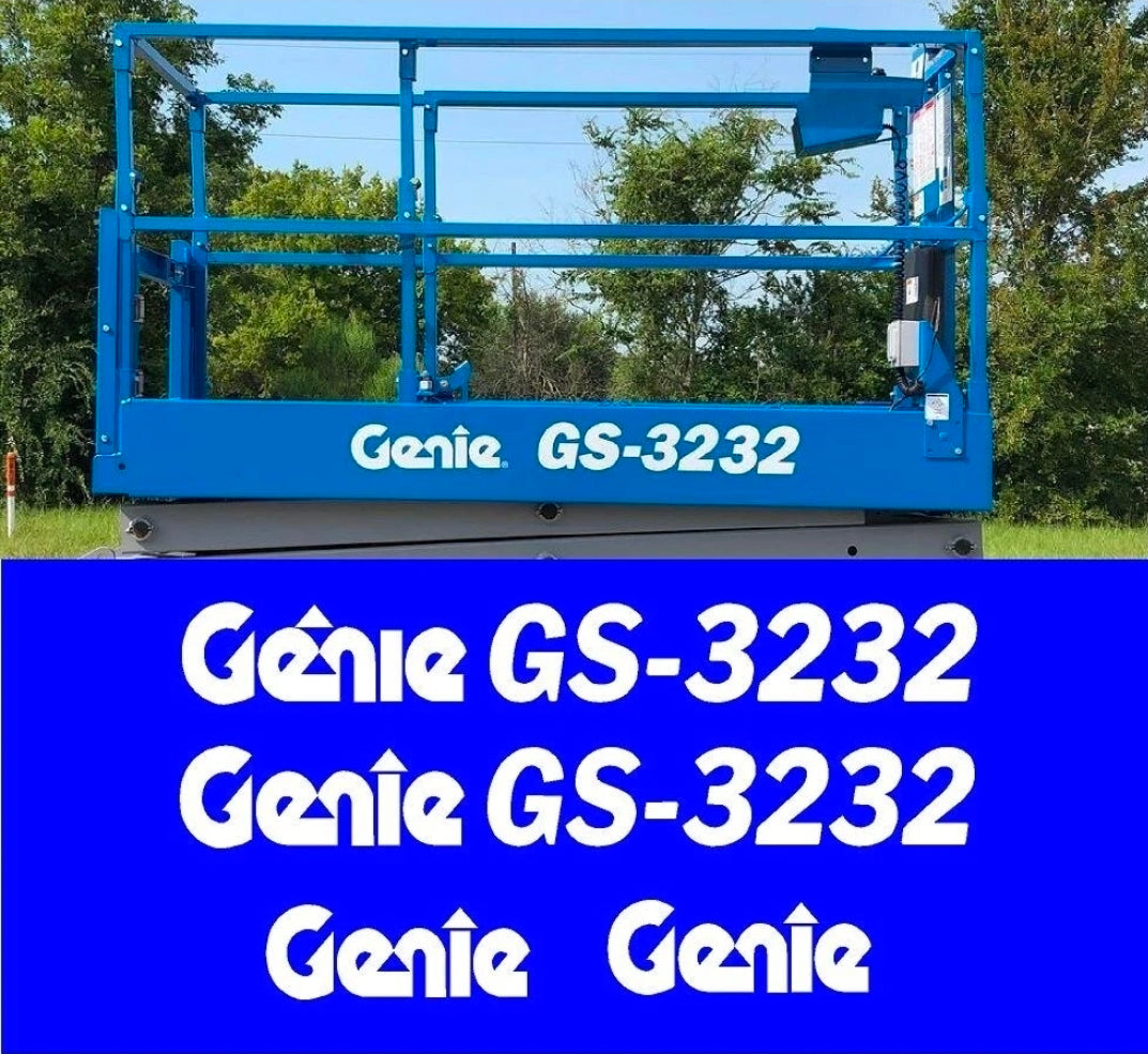 4pcs Decal Kit for Genie GS-3232 Decal Kit Scissor Lift Stickers USA Made GS3232